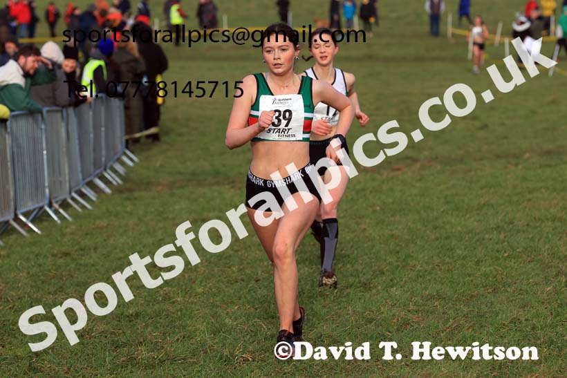 Junior Womens 2024 Northern Cross Country Champs., Sedgefield. Photo: David T. Hewitson/Sports for All Pics